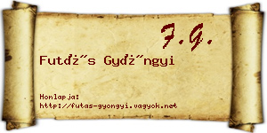Futás Gyöngyi névjegykártya