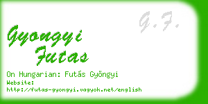 gyongyi futas business card