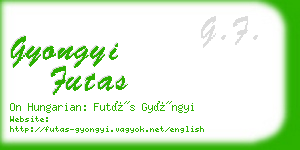 gyongyi futas business card